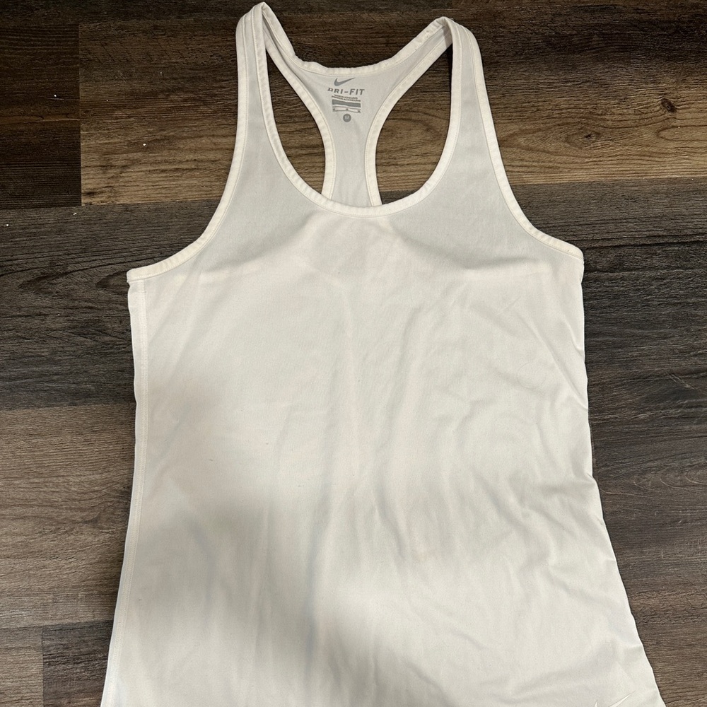 White Nike Dry Fit Tank Top